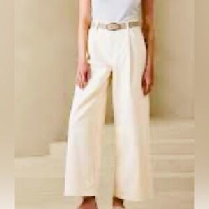 Women’s Banana Republic Pleated High-Rise Wide-Legged Jeans